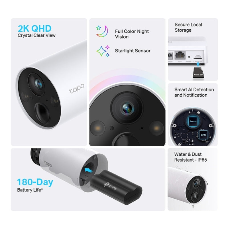 TP-Link Tapo C420, Tapo Smart Wire-Free, Battery Powered Camera