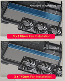 Antec Constellation C8 Full-View E-ATX 440mm GPU. Full Tower Case BLACK