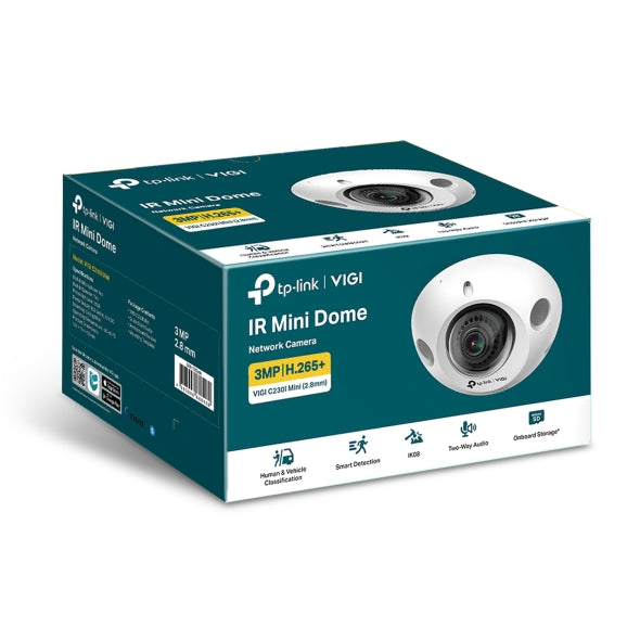 TP-Link VIGI C230I (2.8mm) Mini 3MP Outdoor IR Mini Dome Network Camera