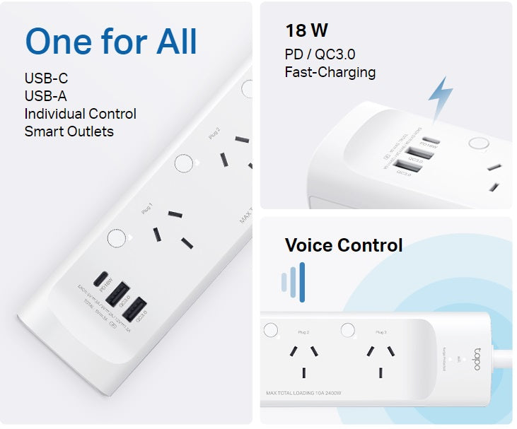 TP-Link Smart Wi-Fi Power Strip 3-Outlets,