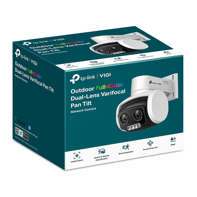 TP-Link VIGI C540V (4-12mm) 4MP Outdoor Full-Color Dual-Lens Varifocal Pan Tilt Network Camera