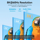 Vention Cotton Braided USB-C to HDMI-A 8K HD Cable 1.8M Black Zinc Alloy Type