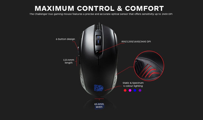Tt eSports by Thermaltake Challenger Duo Keyboard & Mouse Combo