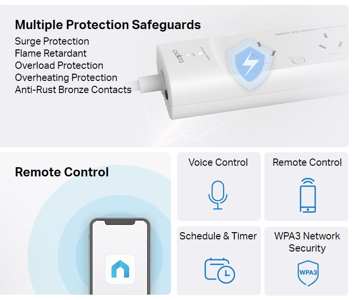 TP-Link Smart Wi-Fi Power Strip 3-Outlets,