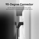 Vention Cat6A UTP Rotate Right Angle Ethernet Patch Cable 0.5M White Slim Type