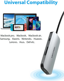 Vention USB-C to HDMI/USB 3.0x3/SD/TF/PD Docking Station , 0.15M Aluminium