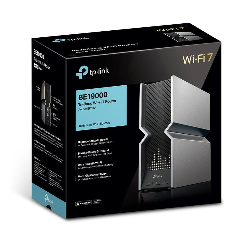 TP-Link Archer BE800, BE19000 Tri-Band Wi-Fi 7 Router