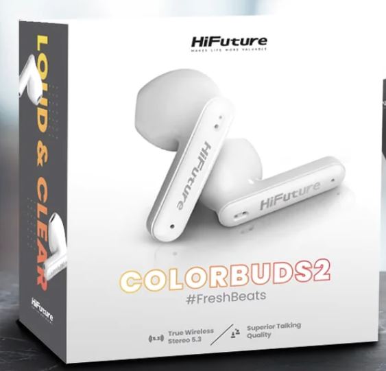 HiFuture ColorBuds2  Earbuds,  5 hours Play time, White