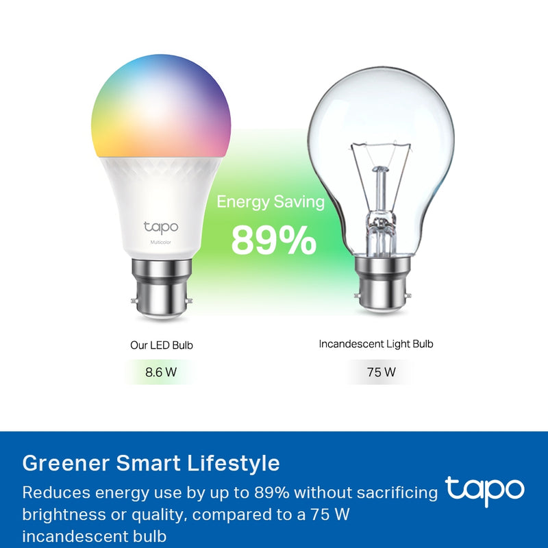 TP-Link Tapo L535B  Smart WiFi Light Bulb, Multicolour, Bayonet