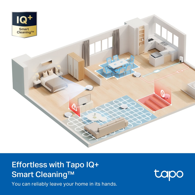 TP Link Tapo RV20 Max Plus 5300Pa Suction MagSlim LiDAR Navigation Robot Vacuum and Mop with Auto-Empty Dock