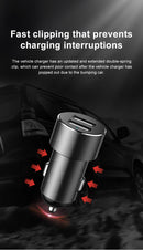 Baseus High Efficiency One to Two Cigarette Lighter(dual-cigarette lighter 80W +dual USB 3.1A)Black