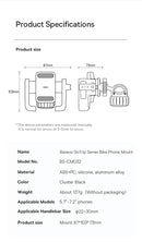 Baseus GoTrip Series Bike Phone Mount Rearview Mirror Version Cluster Black