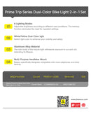 Baseus PrimeTrip Series Dual-Color Bike Light 2-in-1 Set Cosmic Black