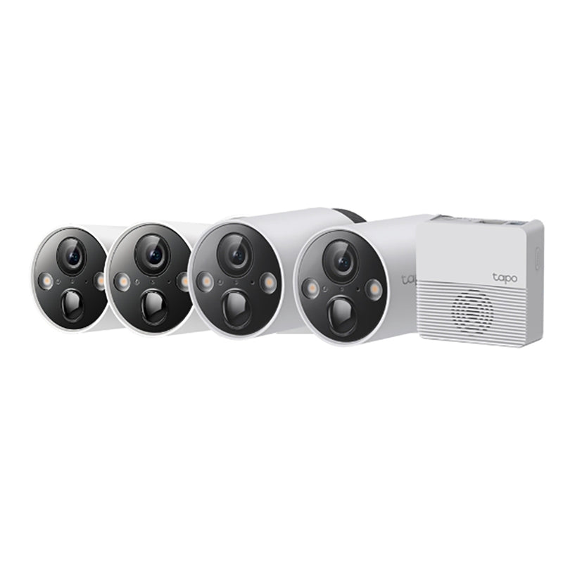 TP-Link Tapo C420S4, 4 x Smart Wire-Free Security Camera System, with HUB, Battery Powered