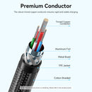 Vention USB 2.0 Type-C Male to Type-C Male Right Angle 3A Cable 2M Gray Aluminum Alloy Type