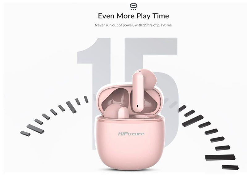 HiFuture ColorBuds2  Earbuds,  5 hours Play time, Pink