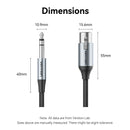 Vention 6.35mm TRS Male to XLR Female Audio Cable 3M Gray Aluminum Alloy Type