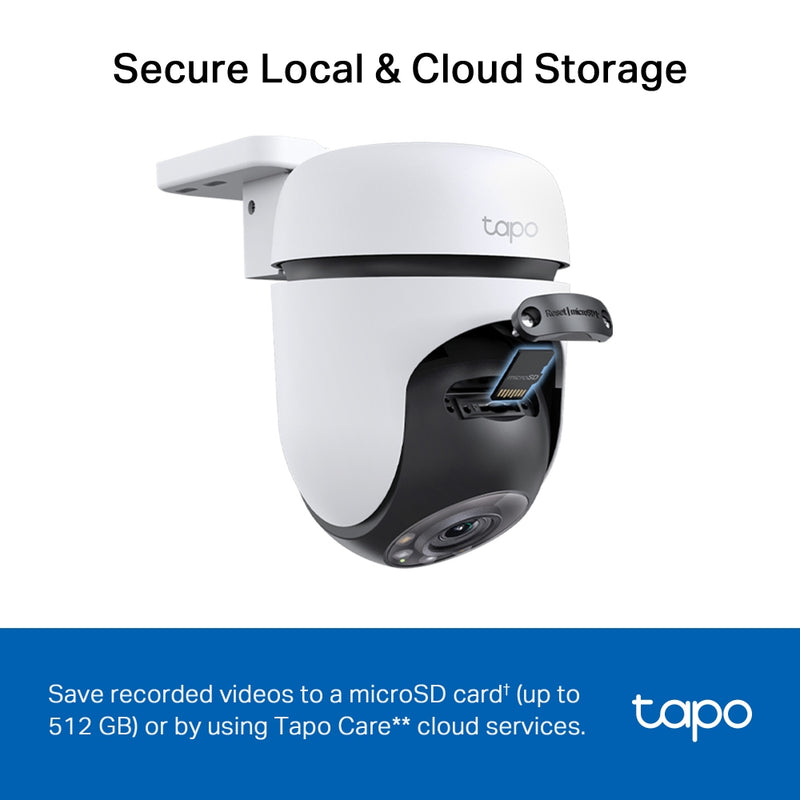 TP-Link Tapo C510W Outdoor Pan/Tilt Security WiFi Camera, 2k 1080P, 360Â° horizontal and 130Â° vertical view, Power : AC Adapter