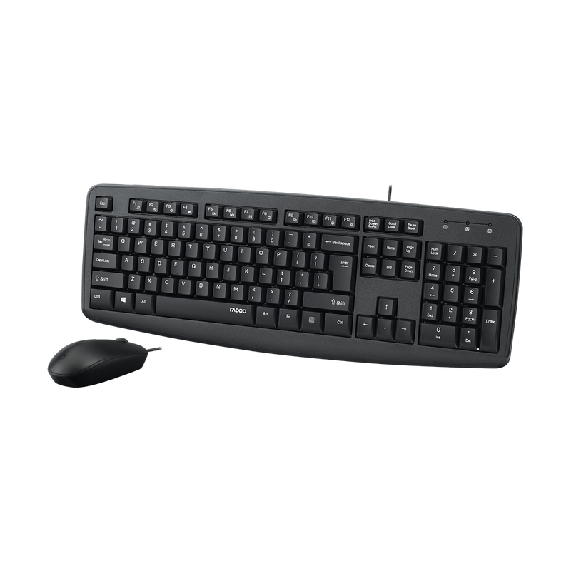 Rapoo NX1600 Wired Mouse & Keyboard Combo Black