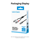 Vention USB-C Male to 2RCA Male with DAC Audio Cable 1M Gray