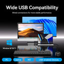 Vention USB Wired Full-Sized Silent Keyboard and Mouse Combo Black Slim Type