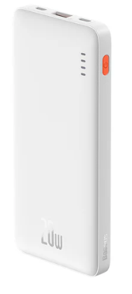 OS-Baseus Airpow Fast Charge Power Bank 10000mAh 20W Whiteï¼ˆWith Simple Series Charging Cable USB to Type-C 30cm Whiteï¼‰
