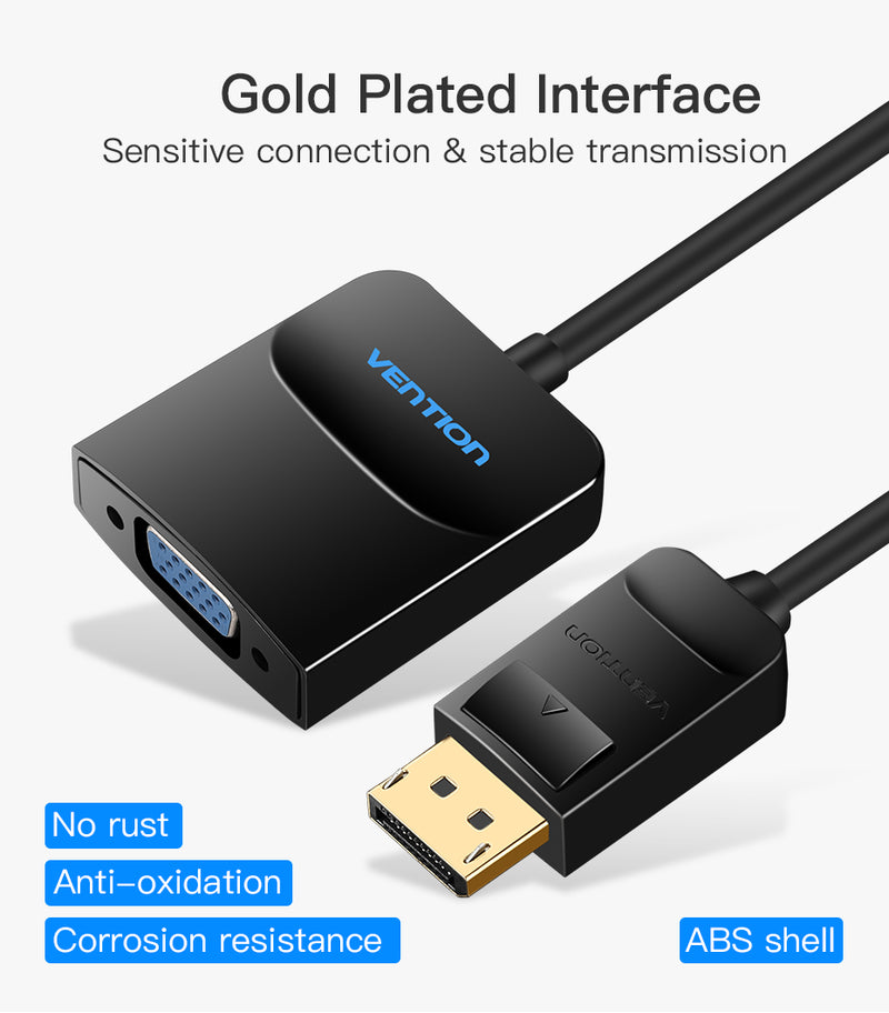 Vention DP to VGA Converter 0.15M Black