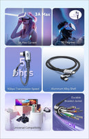 Vention USB 3.0 C Male to C Male Right Angle VR Cable 3M Gray Aluminum Alloy Type