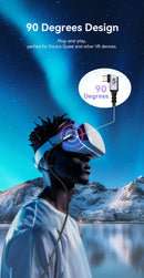 Vention USB 3.0 C Male to C Male Right Angle VR Cable 3M Gray Aluminum Alloy Type