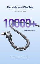 Vention USB 3.0 C Male to C Male Right Angle VR Cable 3M Gray Aluminum Alloy Type