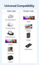 Vention USB 3.0 C Male to C Male Right Angle VR Cable 3M Gray Aluminum Alloy Type