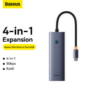 OS-Baseus UltraJoy Series 4-Port HUB Space Grey Type-C to USB 3.0 x 4