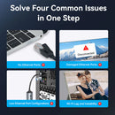 Vention USB-C + USB-A to 2.5 Gigabit Ethernet Adapter 0.15M Gray Aluminum Alloy Type