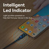 Vention Nylon Braided USB 2.0 A Male to C Male 3A Cable 1M Black LED Type