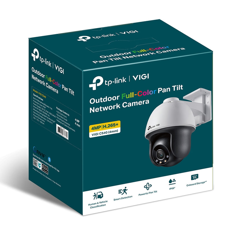 TP-Link VIGI 4MP Outdoor Full-Color Pan Tilt Network Camera