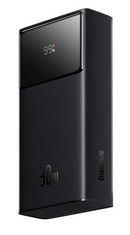 OS-Baseus Star-Lord Digital Display Fast Charging Power Bank 10000mAh 30W Cluster Black With Simple Series Charging Cable USB to Type-C 3A 0.3m Black