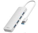 Baseus UltraJoy Series 4-Port HUB Lite 15cm Moon Whiteï¼ˆUSBA to USB3.0*4)