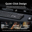 Vention USB Wired Full-Sized Silent Keyboard and Mouse Combo Black Slim Type