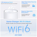 TP LINK Deco X10-4G 4G+ AX1500 Whole Home Mesh WiFi 6 Gateway - 1 Pack