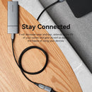 Vention Cotton Braided USB 3.0 Type A Male to Female Extension Cable 1M Gray Aluminum Alloy Type