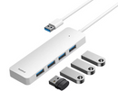Baseus UltraJoy Series 4-Port HUB Lite 15cm Moon Whiteï¼ˆUSBA to USB3.0*4)