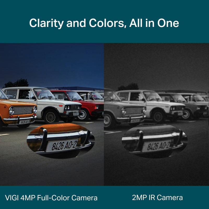 TP-Link VIGI C540-W (4mm) 4MP Outdoor Full-Colour Wi-Fi Pan Tilt Network Camera