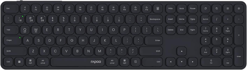 Rapoo E9550L Wireless Multi-mode Ultra-slim 110 Key Keyboard with Bluetooth and 2.4g