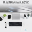 Rapoo E9050L Wireless Multi-mode Ultra-slim 78 Key Keyboard with Bluetooth and 2.4g