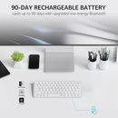 Rapoo E9050L Wireless Multi-mode Ultra-slim 78 Key Keyboard with Bluetooth and 2.4g White