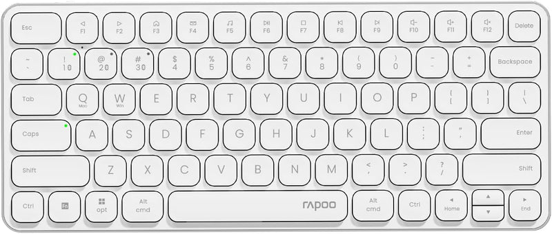Rapoo E9050L Wireless Multi-mode Ultra-slim 78 Key Keyboard with Bluetooth and 2.4g White