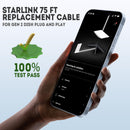Orbitmate 23M Outdoor Waterproof Cable for Starlink Gen2 (Standard Actuated)