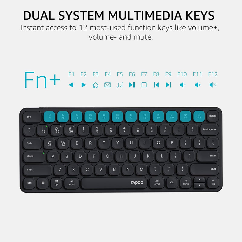 Rapoo E9050L Wireless Multi-mode Ultra-slim 78 Key Keyboard with Bluetooth and 2.4g