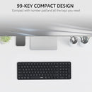 Rapoo E3950L Wireless Multi-mode Ultra-slim 99 Key Keyboard with Bluetooth and 2.4g