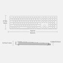 Rapoo E9550L Wireless Multi-mode Ultra-slim 110 Key Keyboard with Bluetooth and 2.4g White